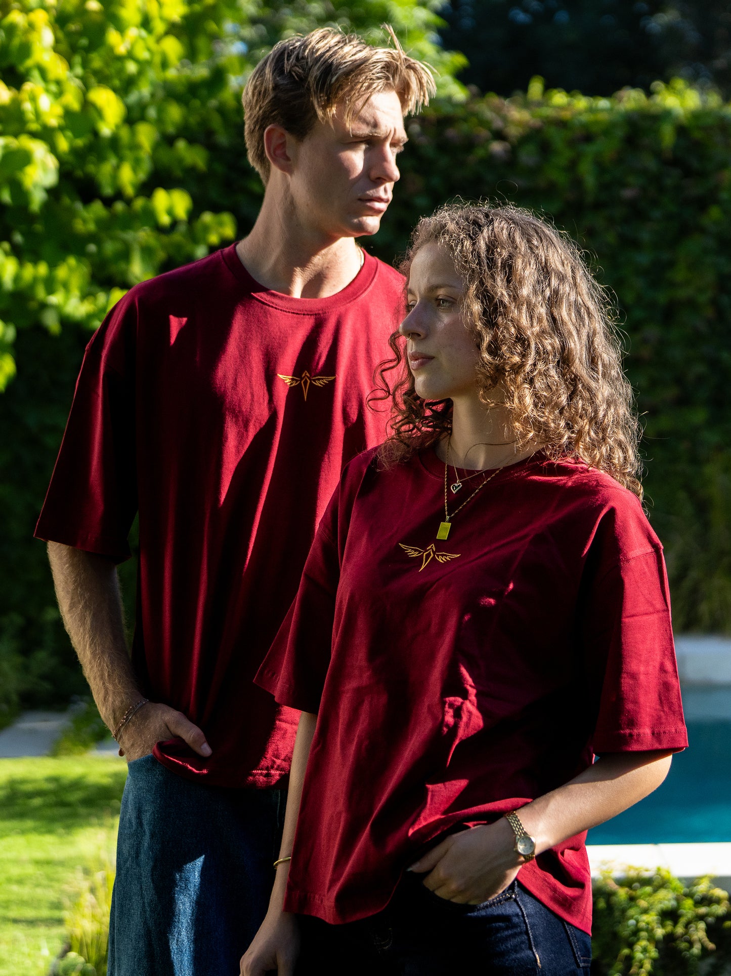 Box Fit Tee - Burgundy