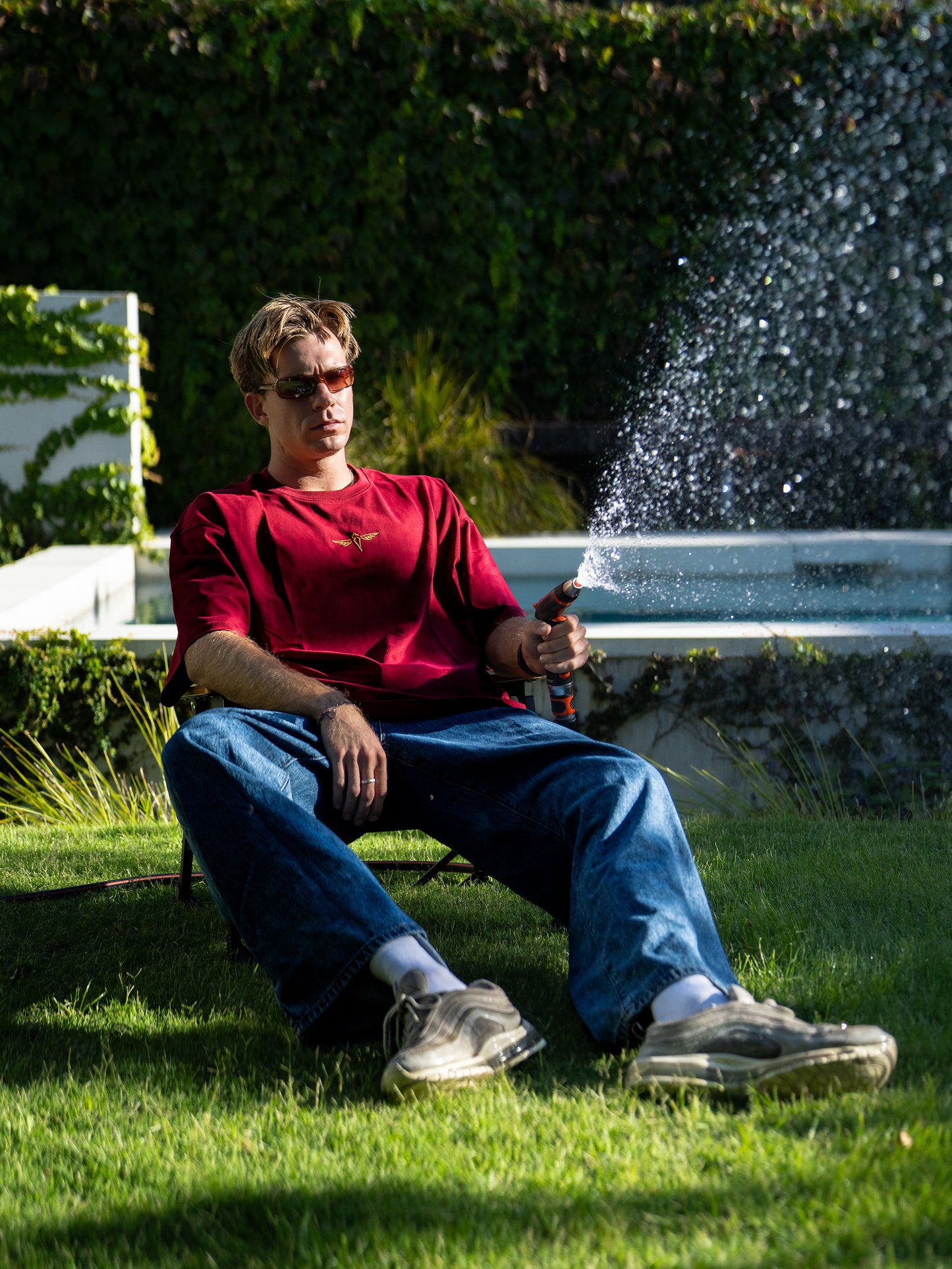 Box Fit Tee - Burgundy